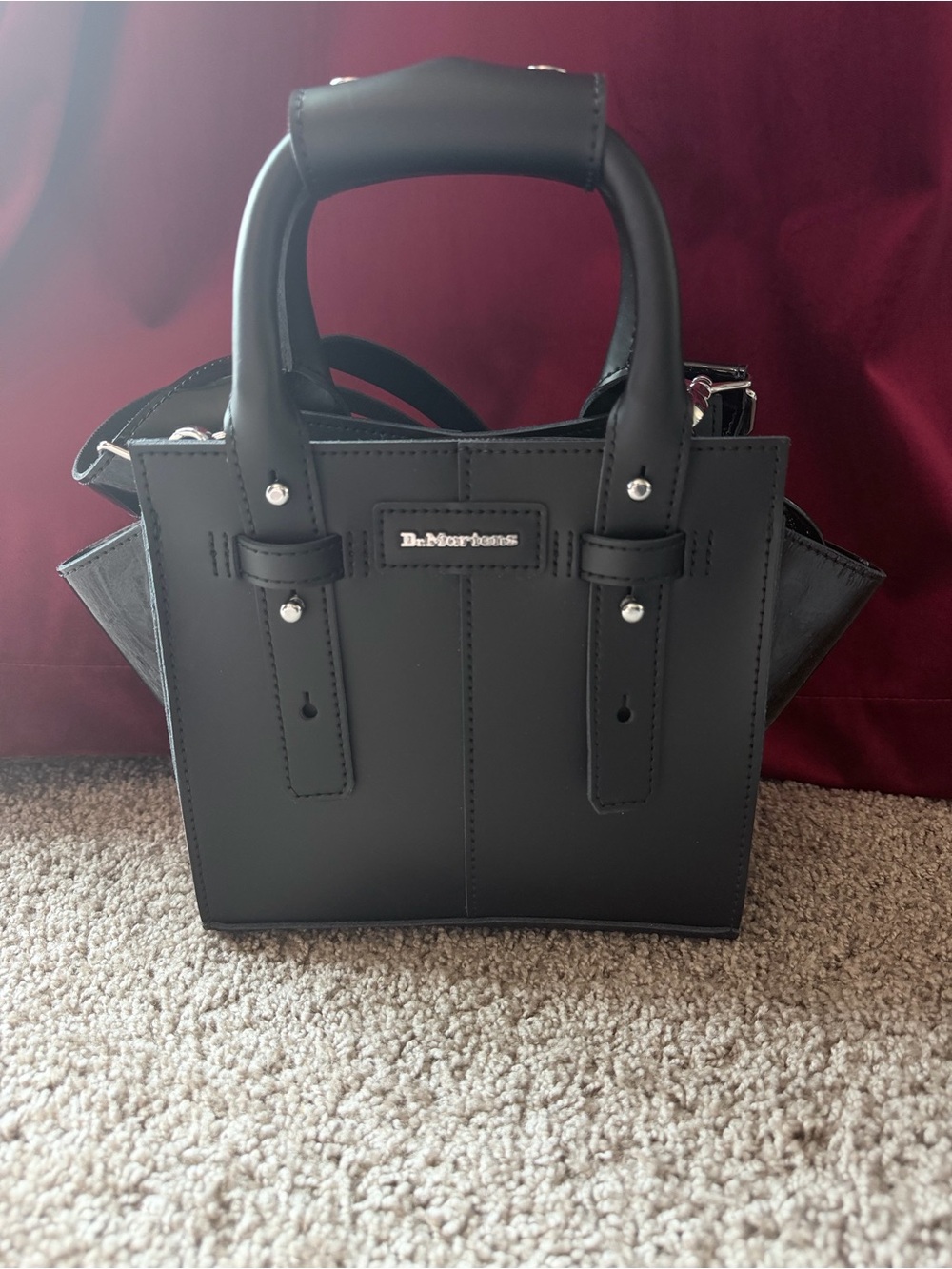 Dr. Martens Black Leather Structured Mini Handbag